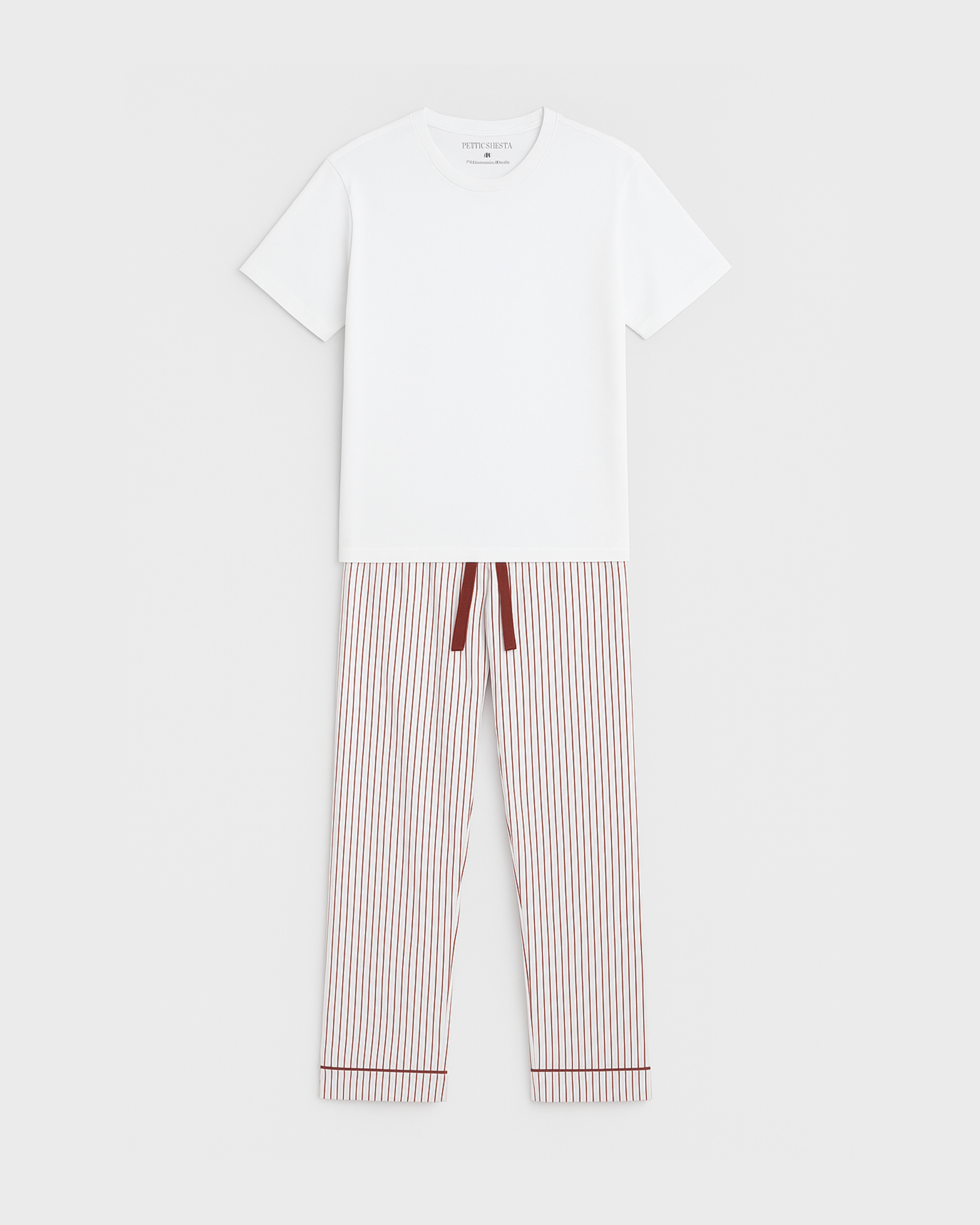 Pijama Hombre Rayas Burgundy