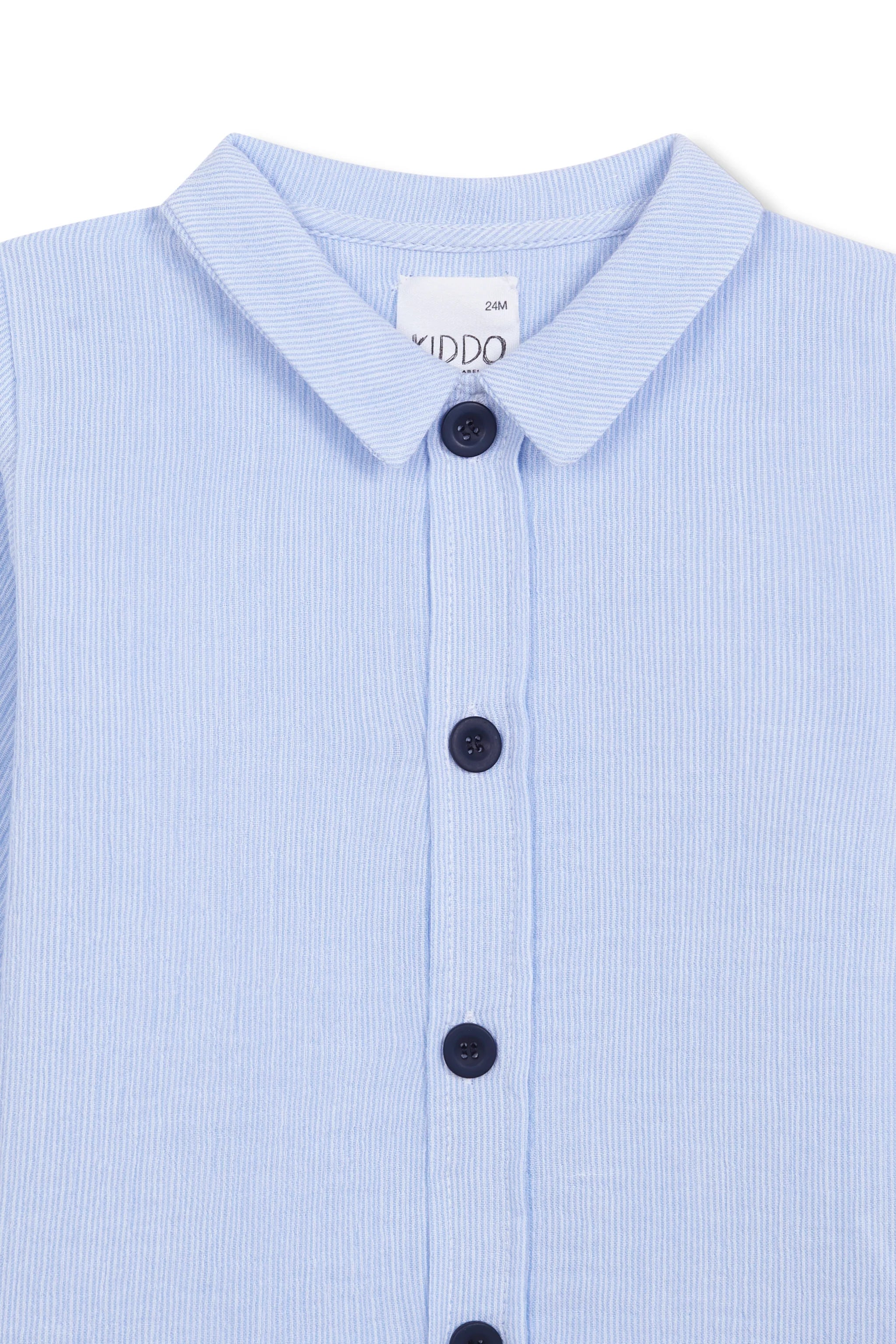 Millerighe Blue Scoop Neck Shirt