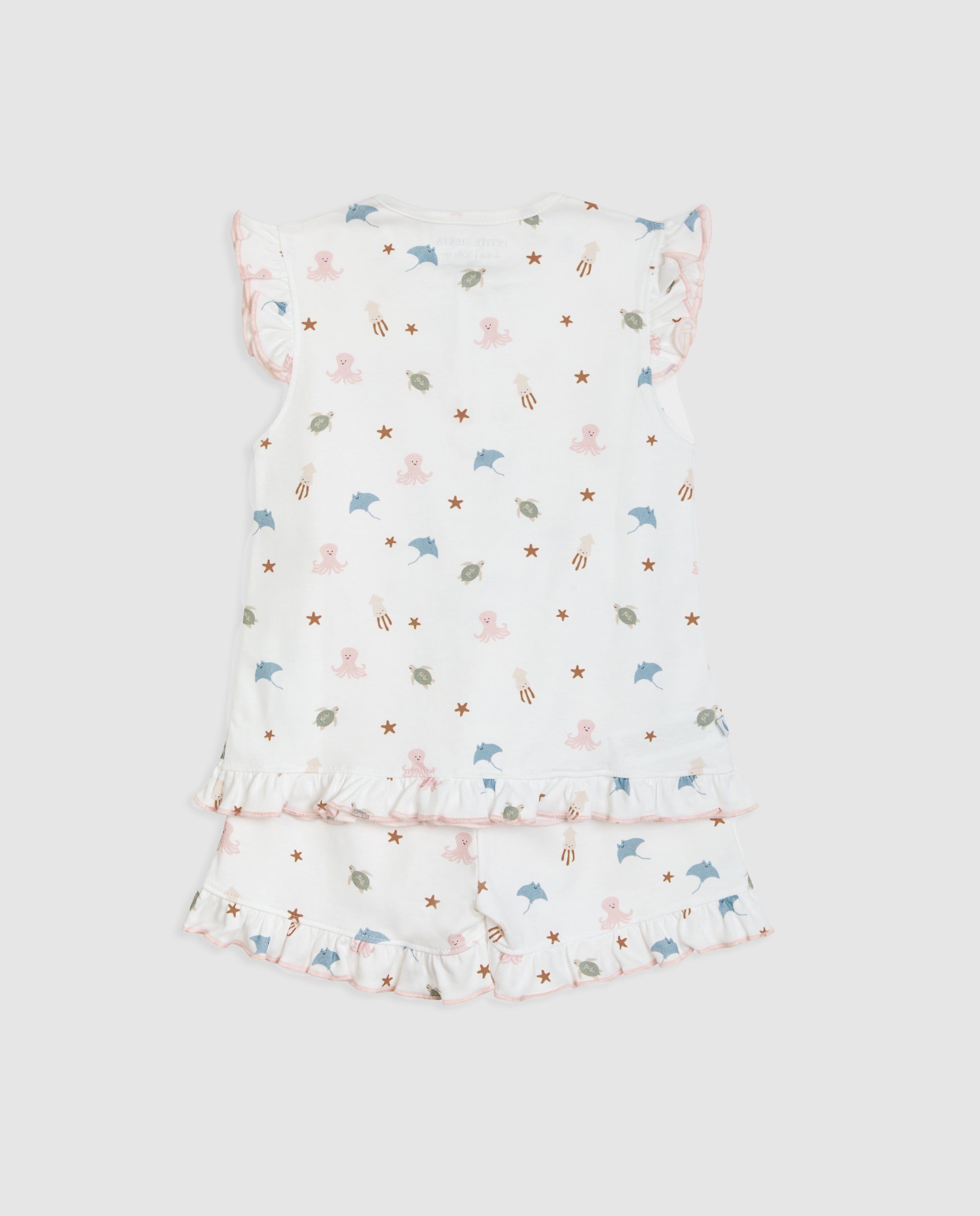 Pijama Kids Volantes Ocean Corto