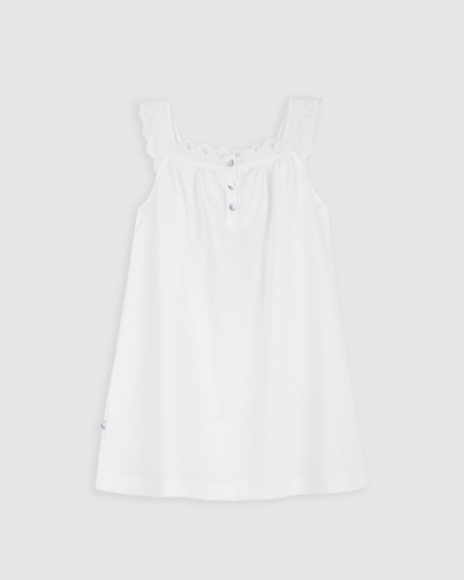 Camisón Kids Tira Bordada Blanco