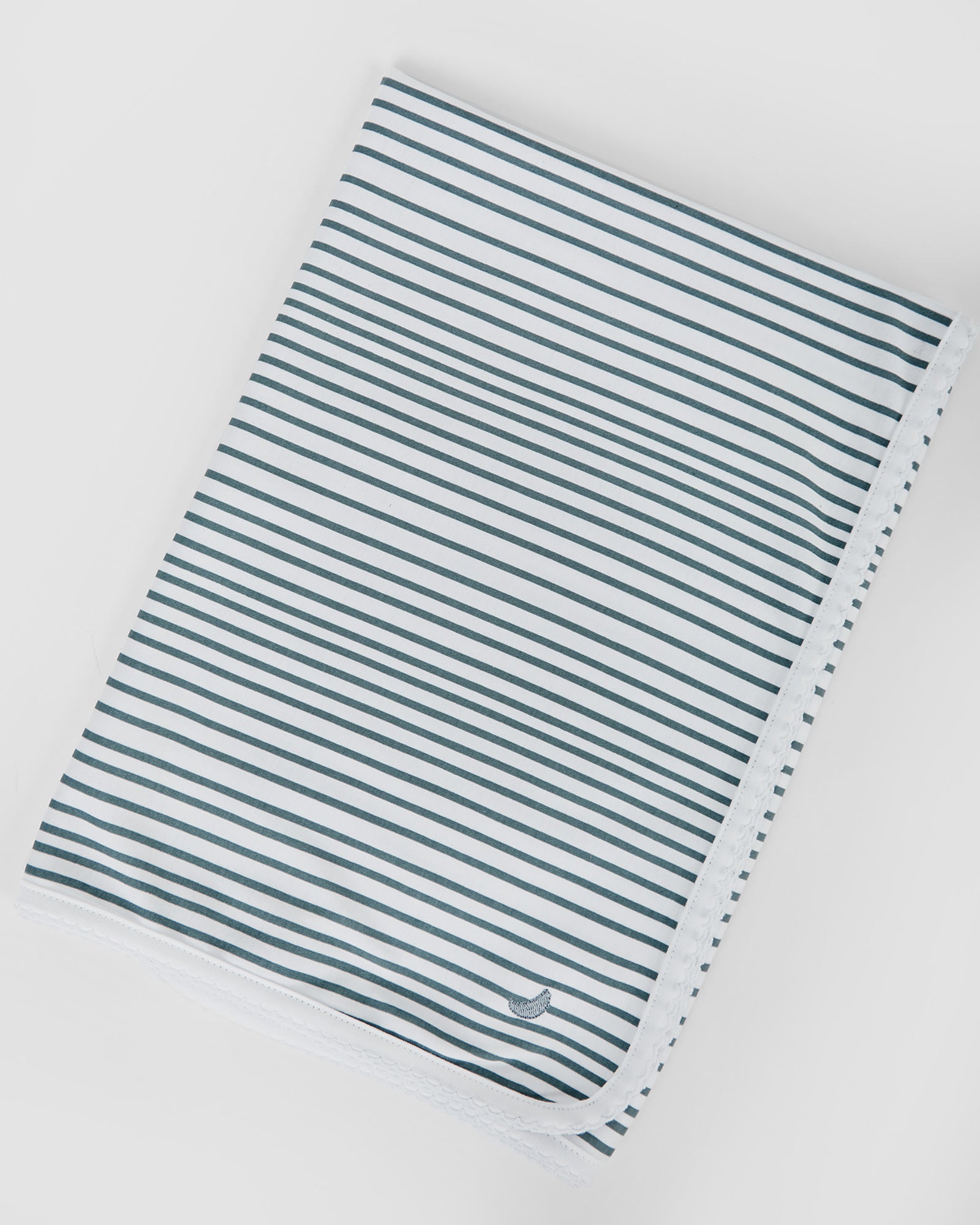 Deep Blue Striped Baby Swaddle