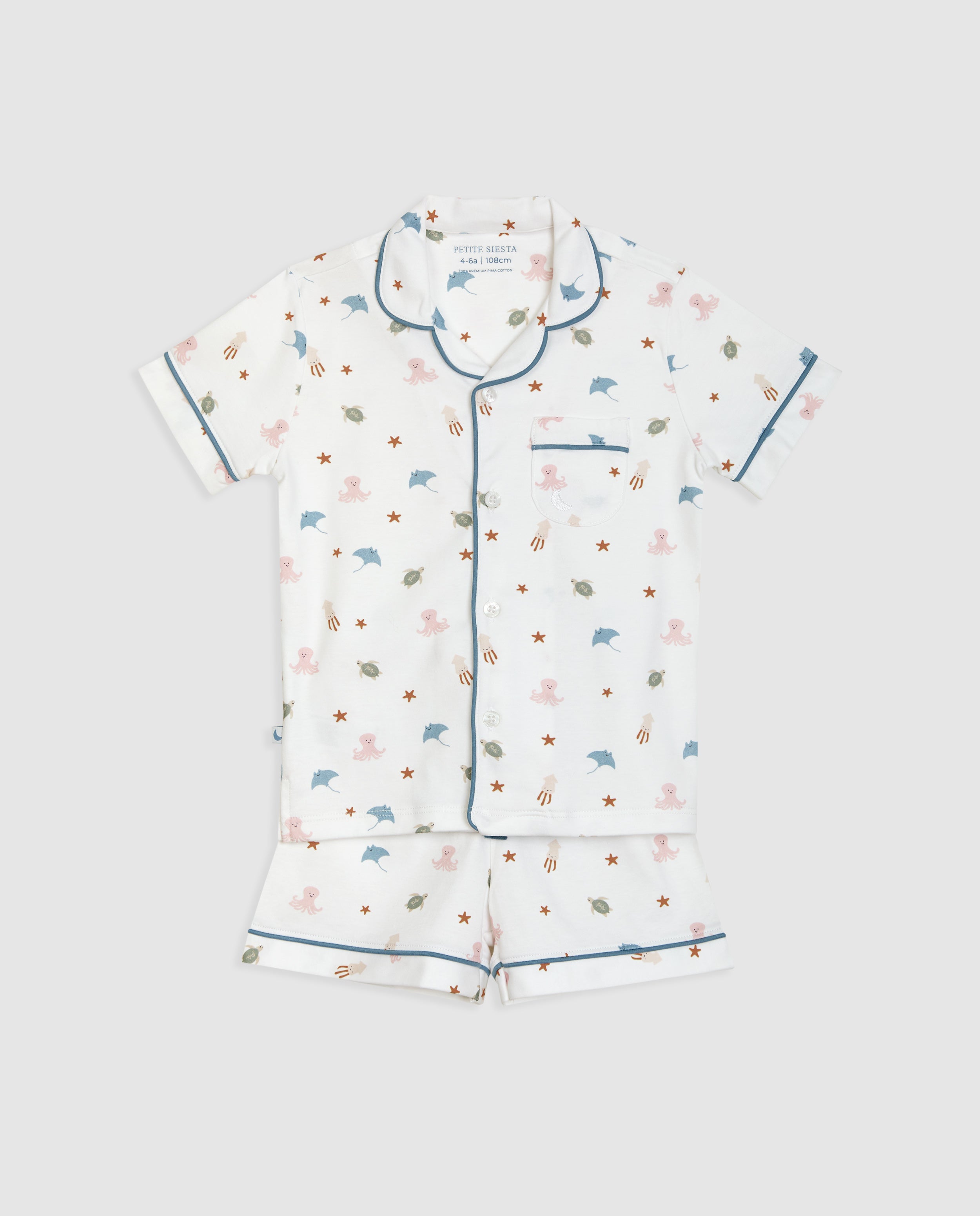 Pijama Kids Camisero Ocean Corto