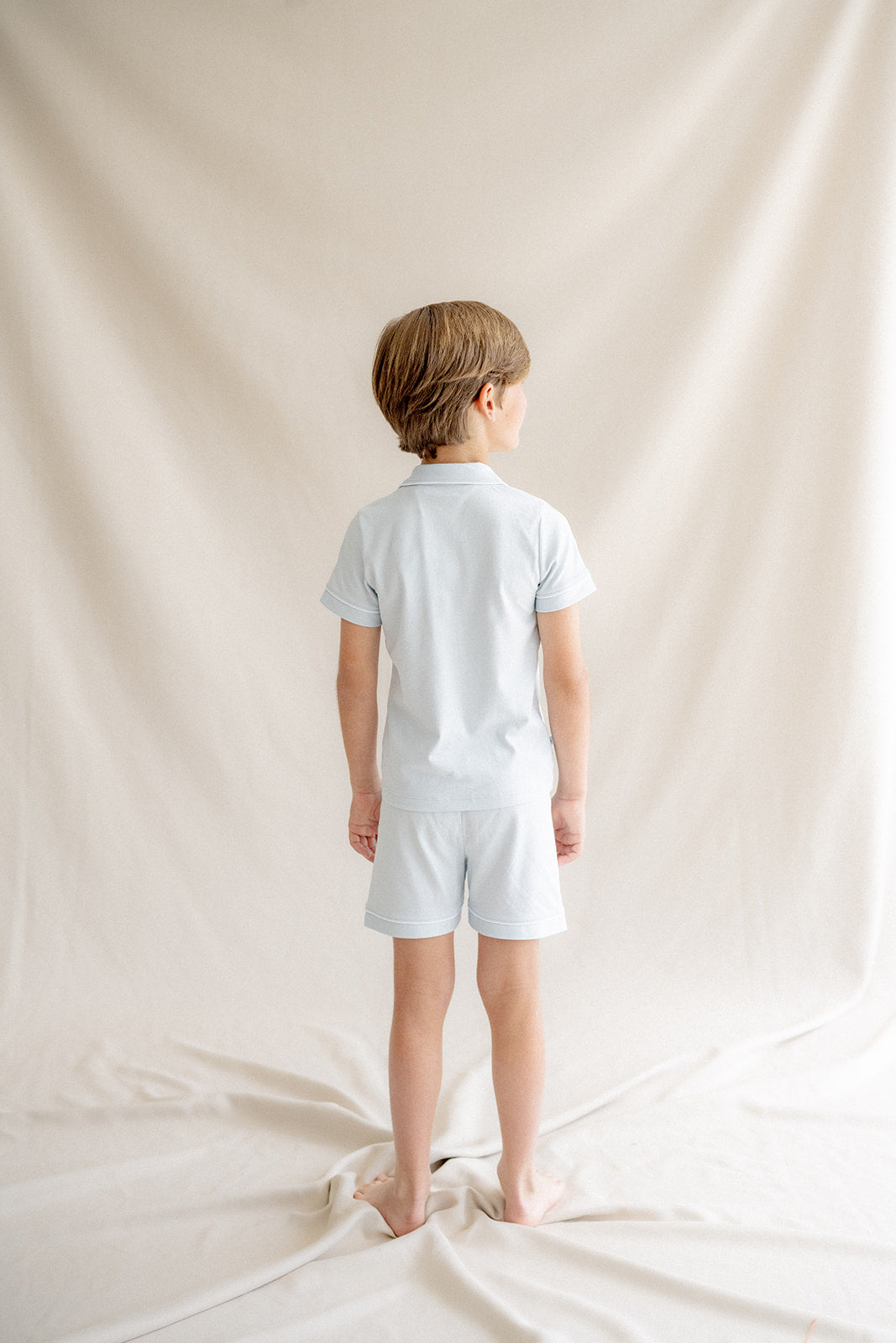 Pijama Kids Camisero Azul Corto