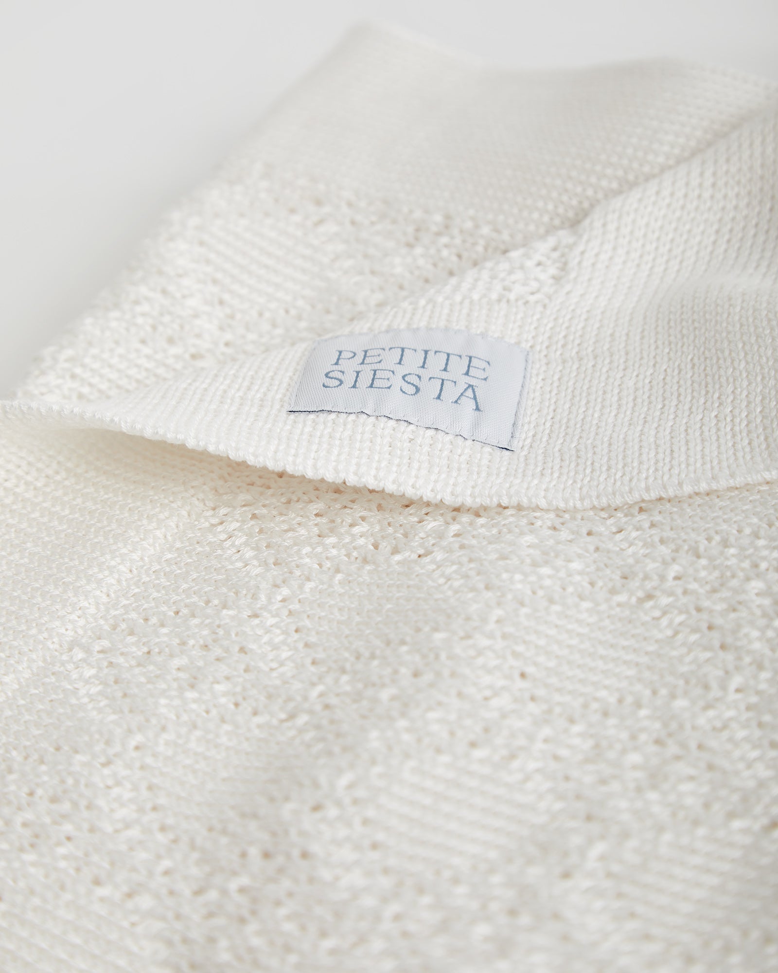 Couverture Perlé Coton Eco Blanc