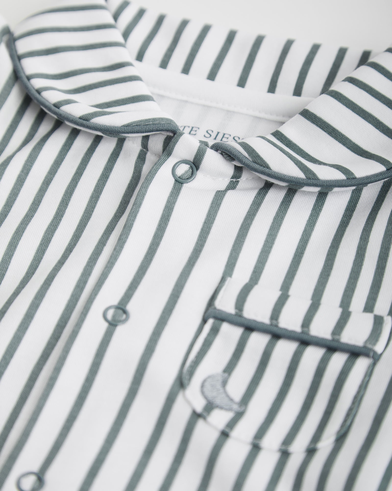 Deep Blue Striped Short Baby Shirt Pajamas