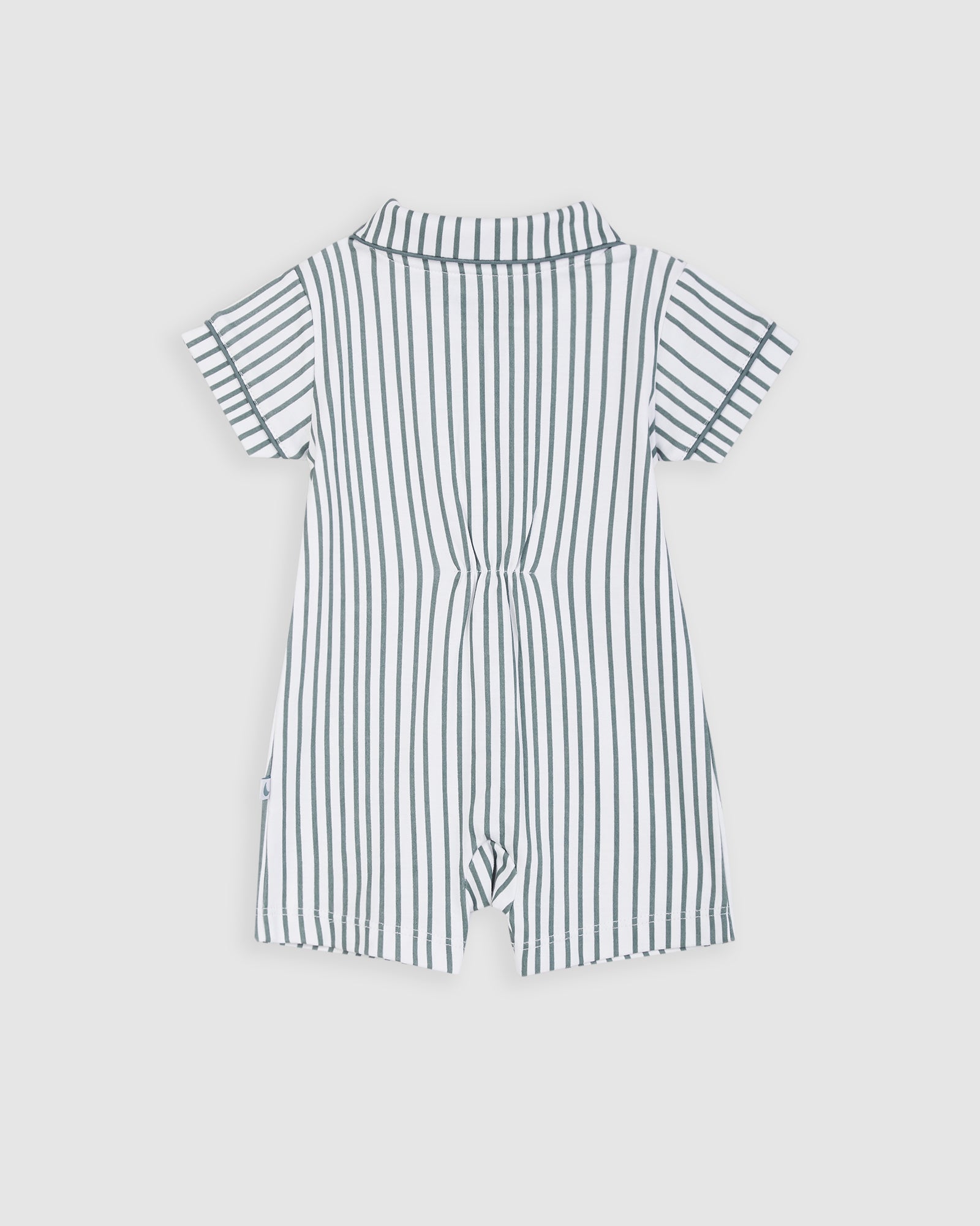 Deep Blue Striped Short Baby Shirt Pajamas