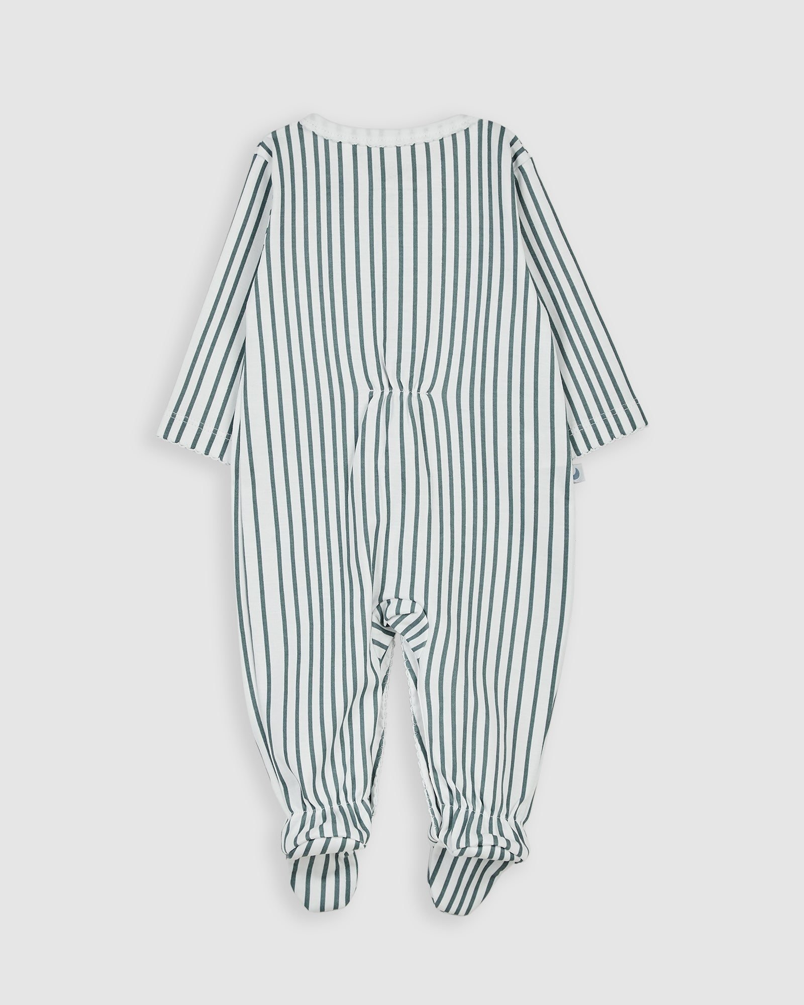 Deep Blue Striped Baby Pajamas