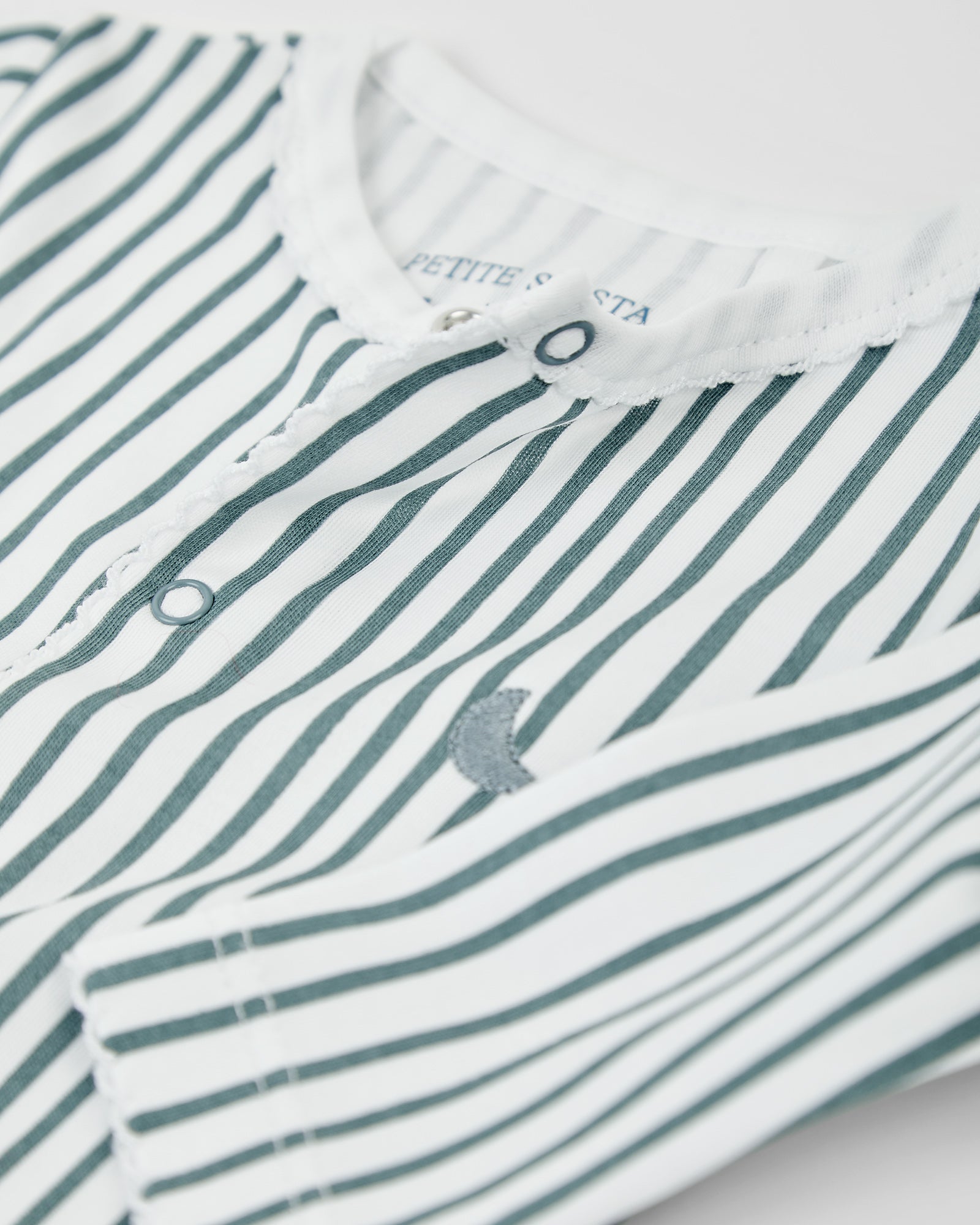 Deep Blue Striped Baby Pajamas