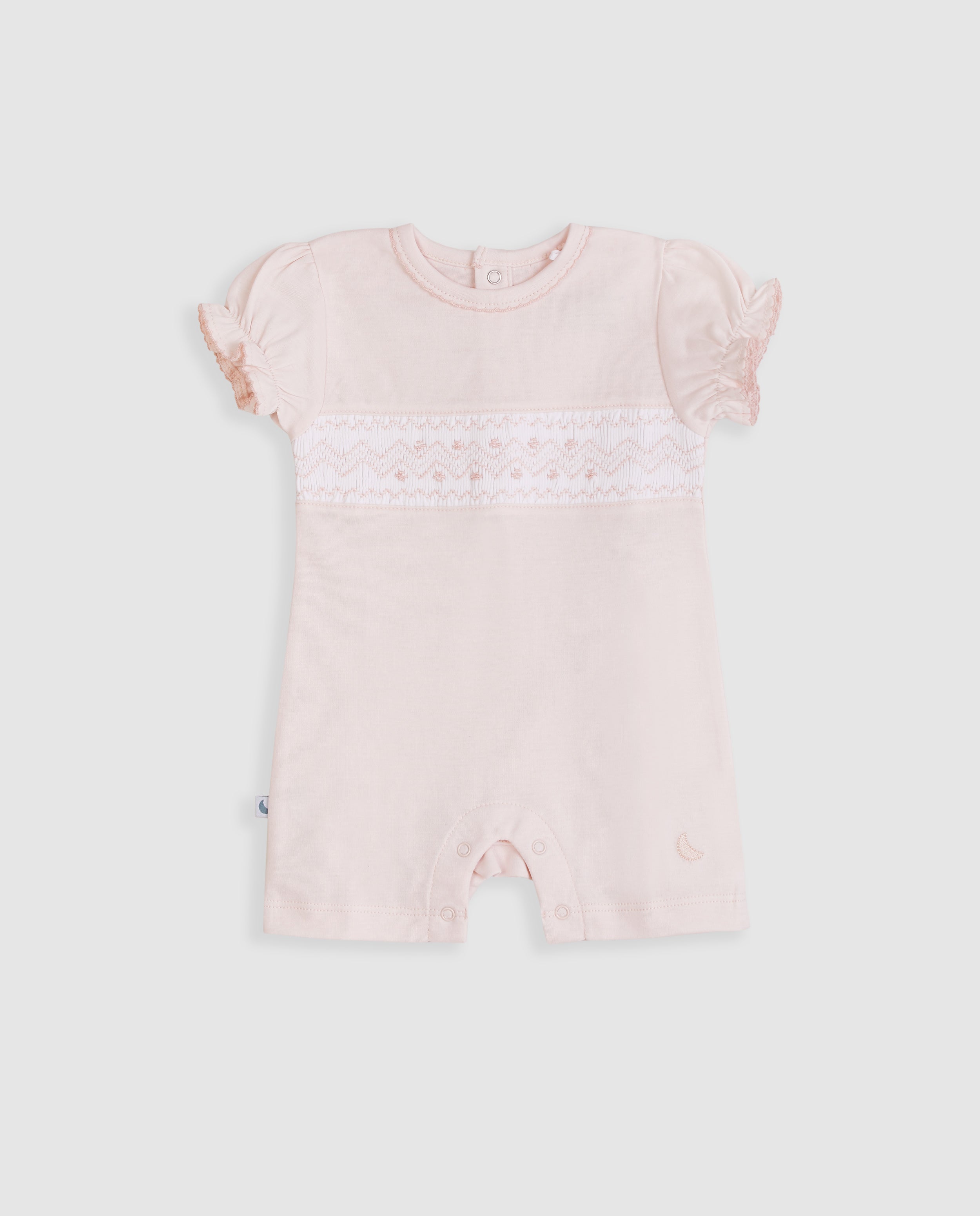 Short Pink Smock Baby Pajamas