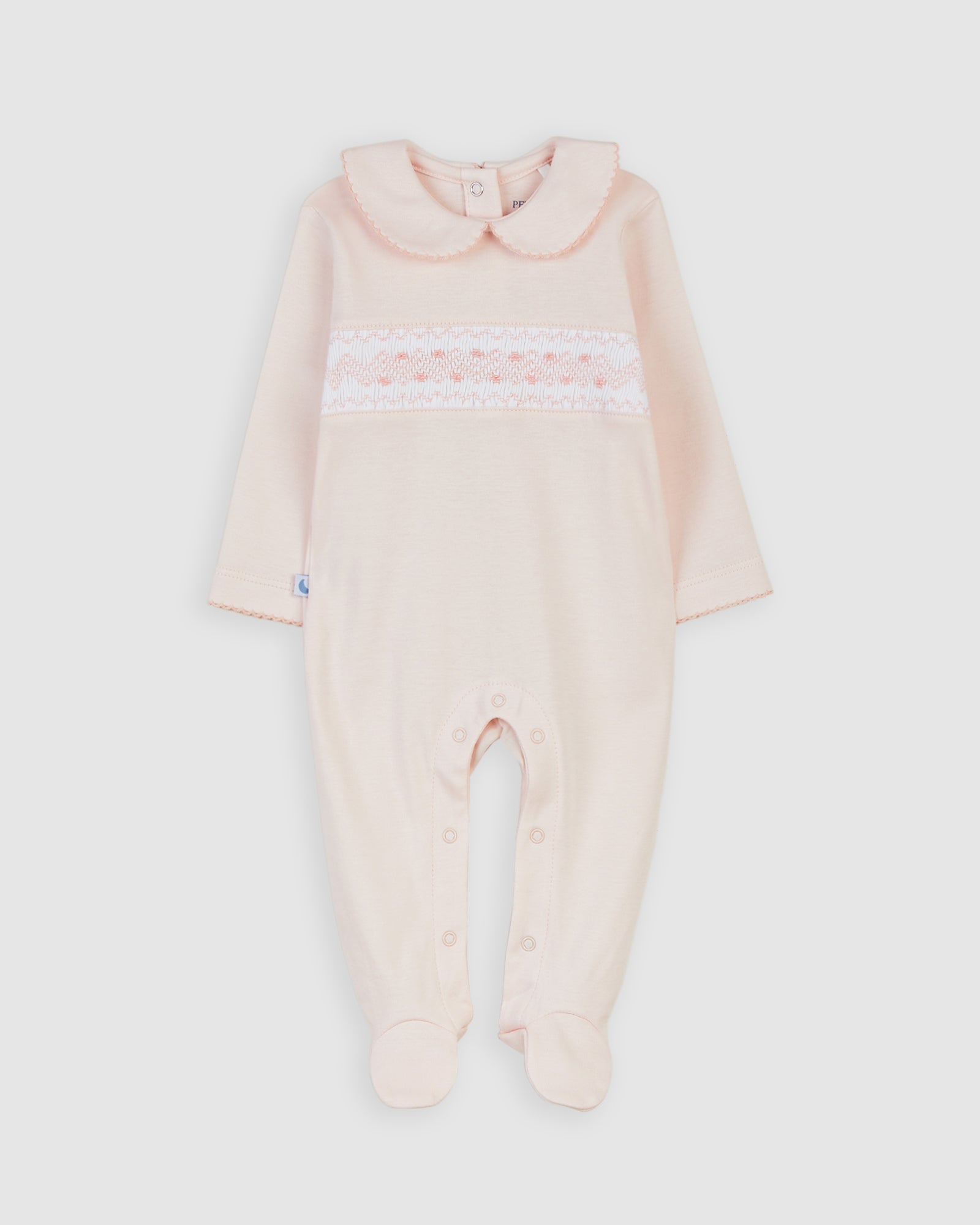 Pyjama bébé rose à smocks