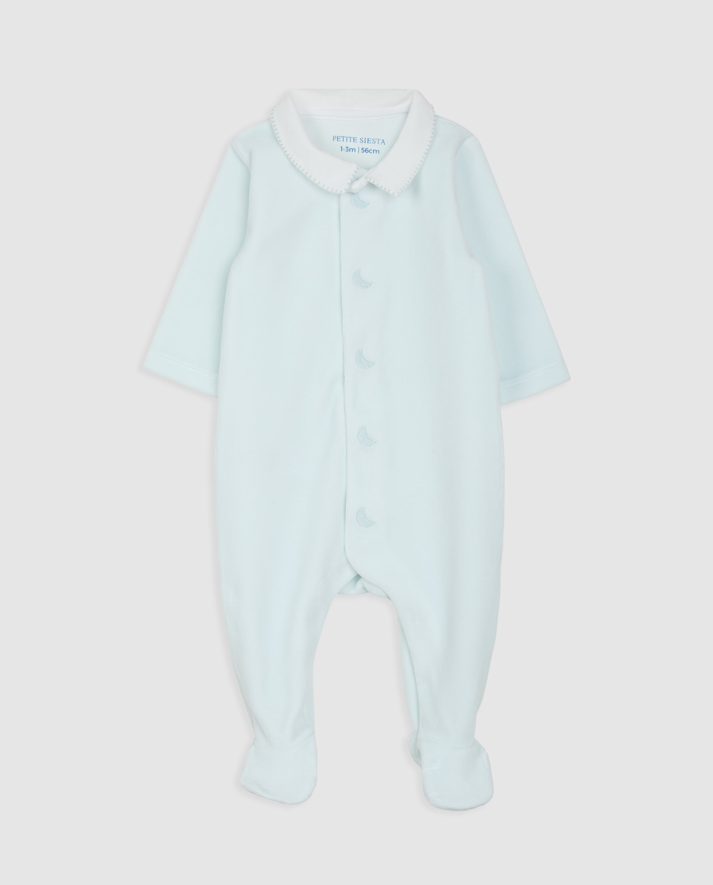 Pijama Bebé Velour Azul