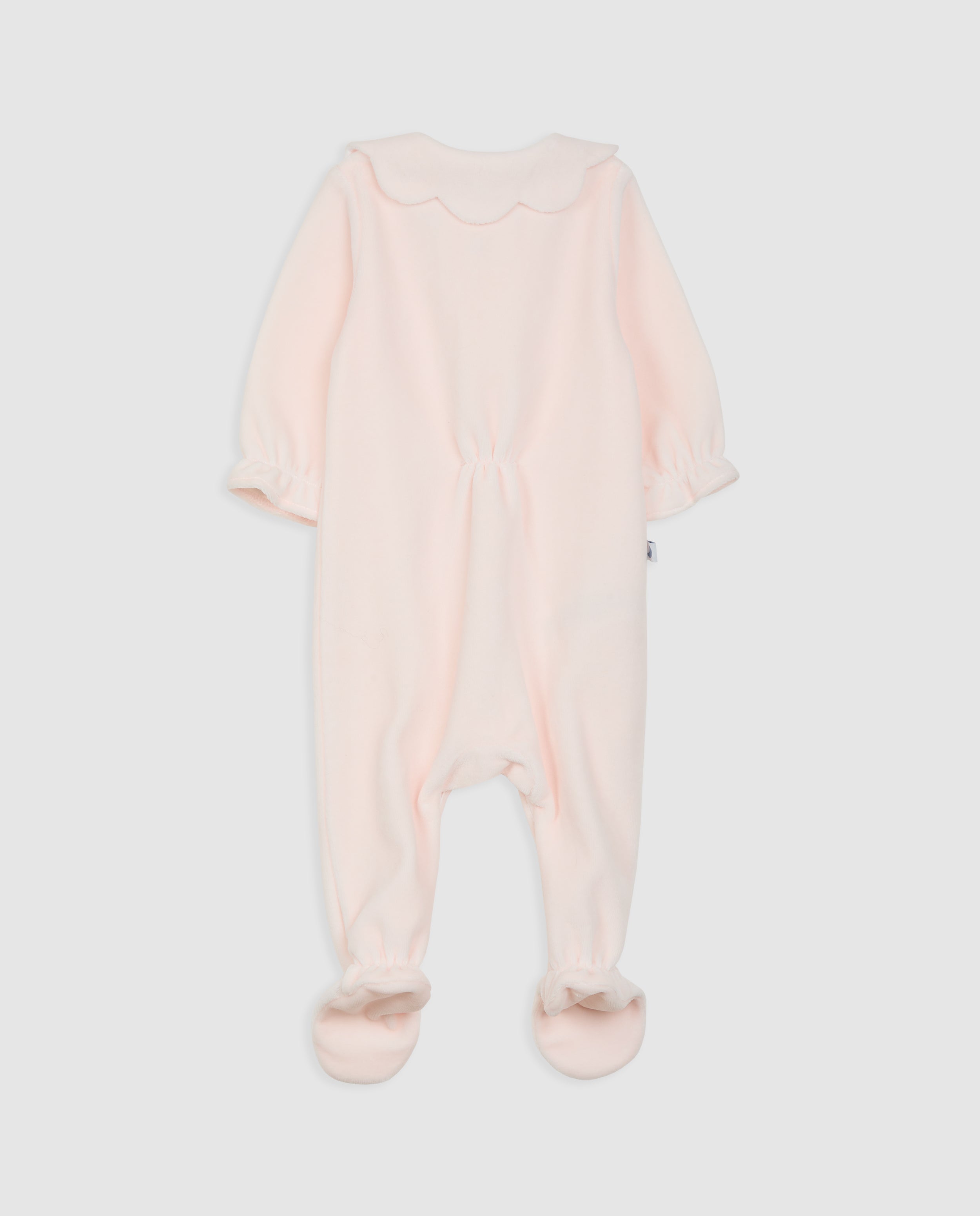Pink Velour Baby Pajamas