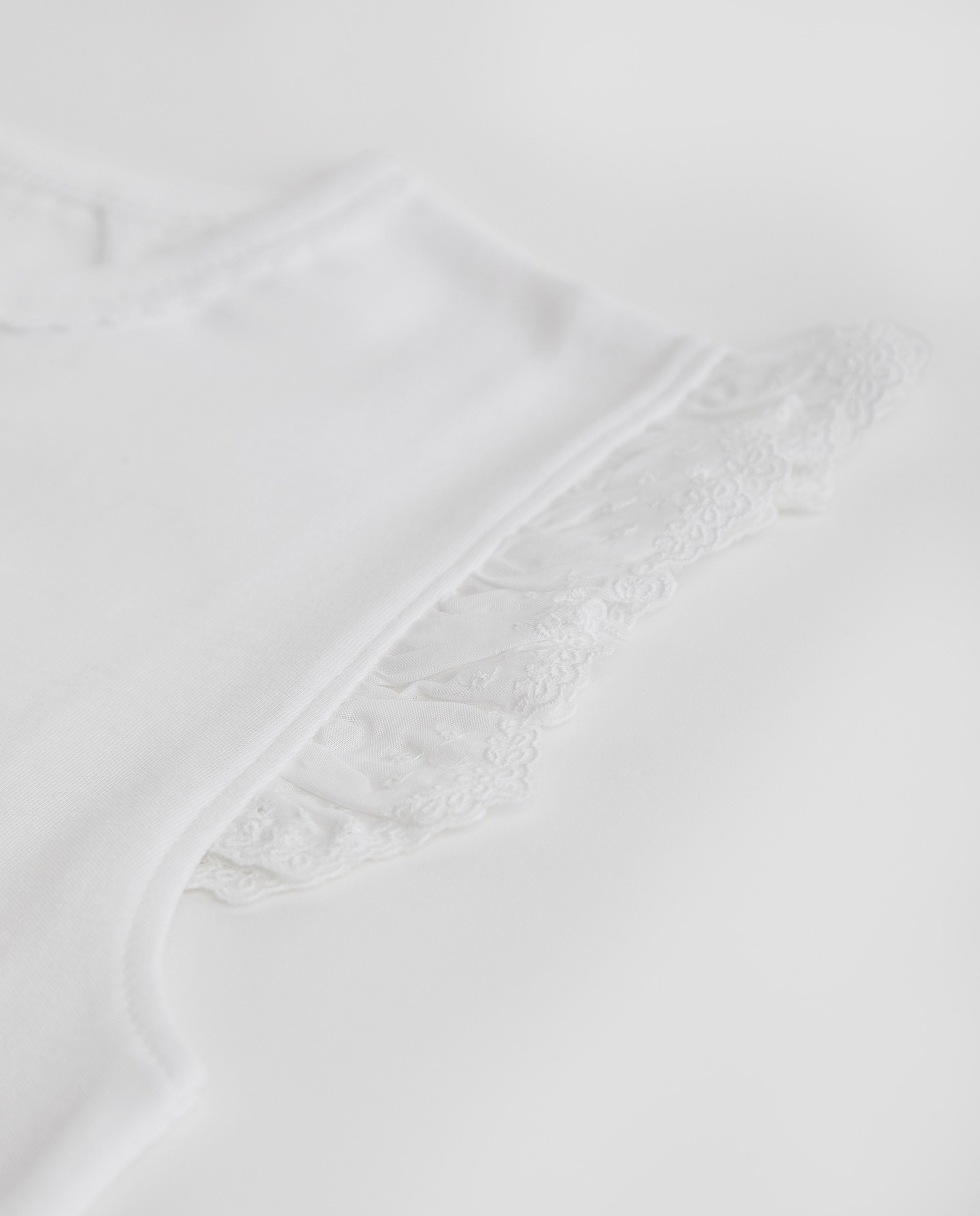 Kids Pajamas with Ruffles and Short Embroidered Strips