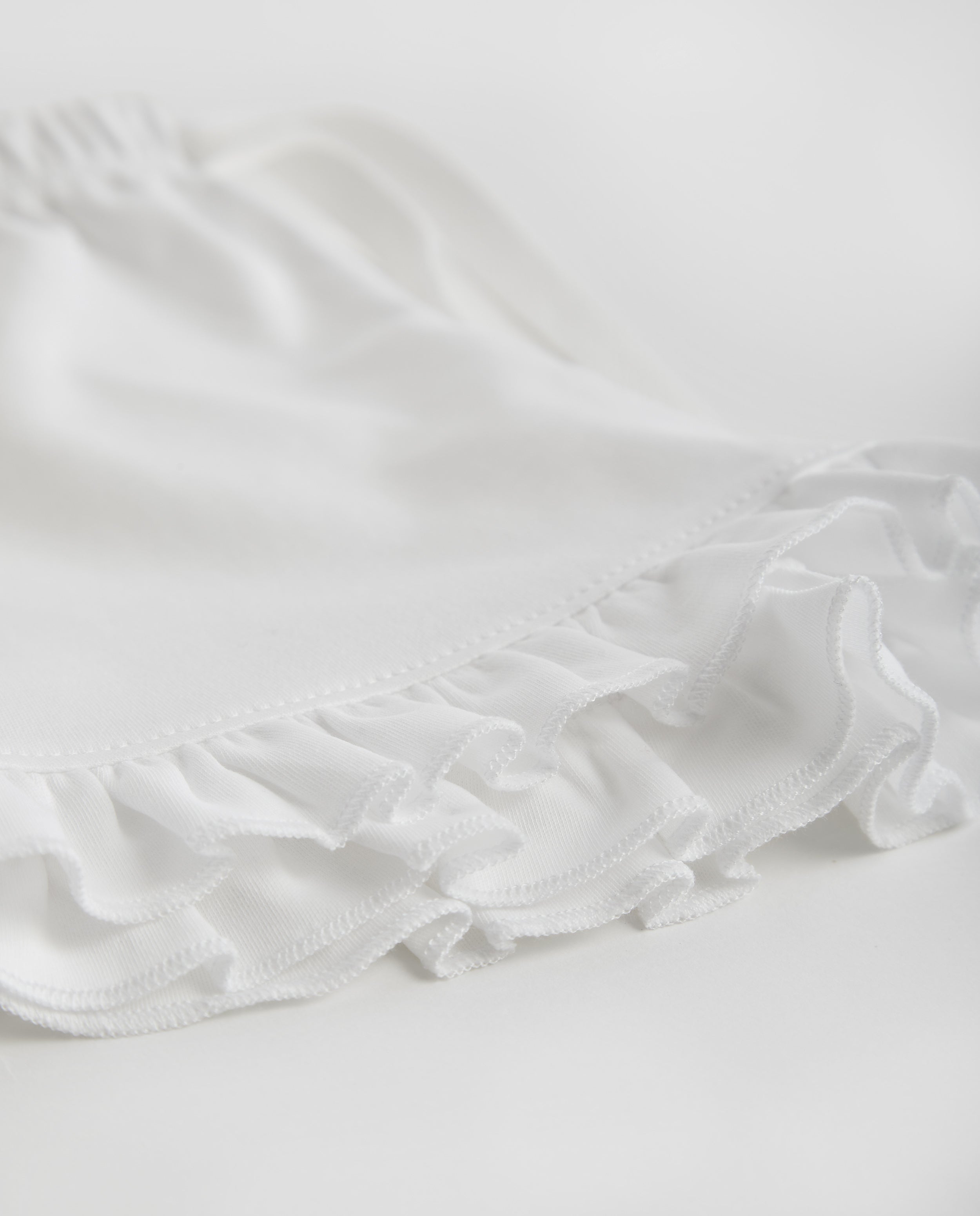 Kids Pajamas with Ruffles and Short Embroidered Strips