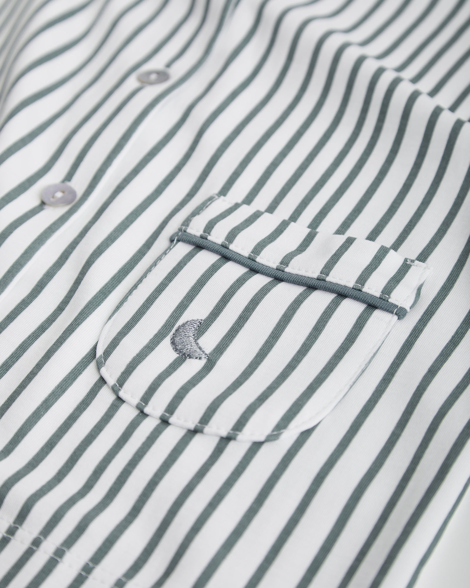 Kids Deep Blue Striped Short Shirt Pyjamas