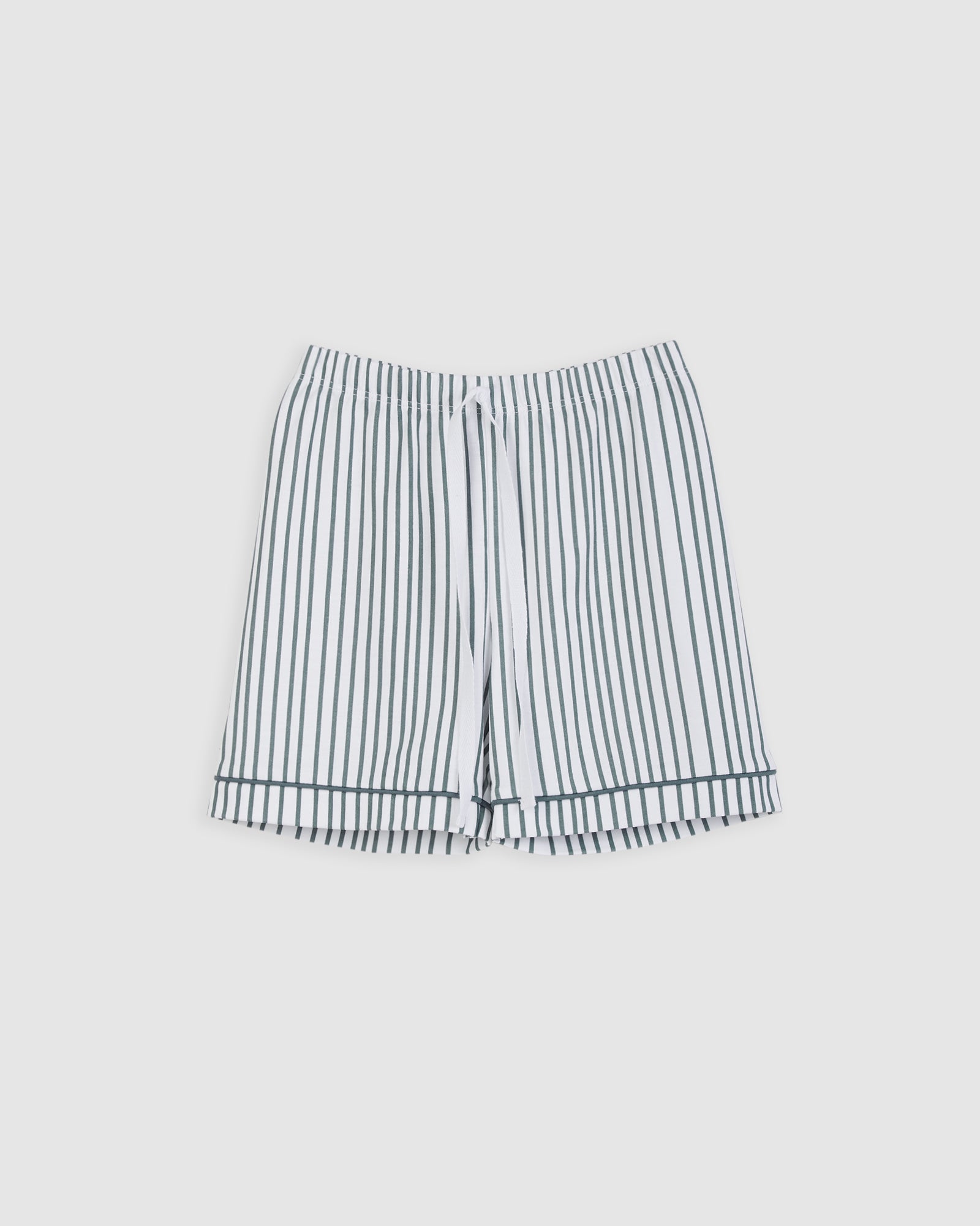 Kids Deep Blue Striped Short Shirt Pyjamas