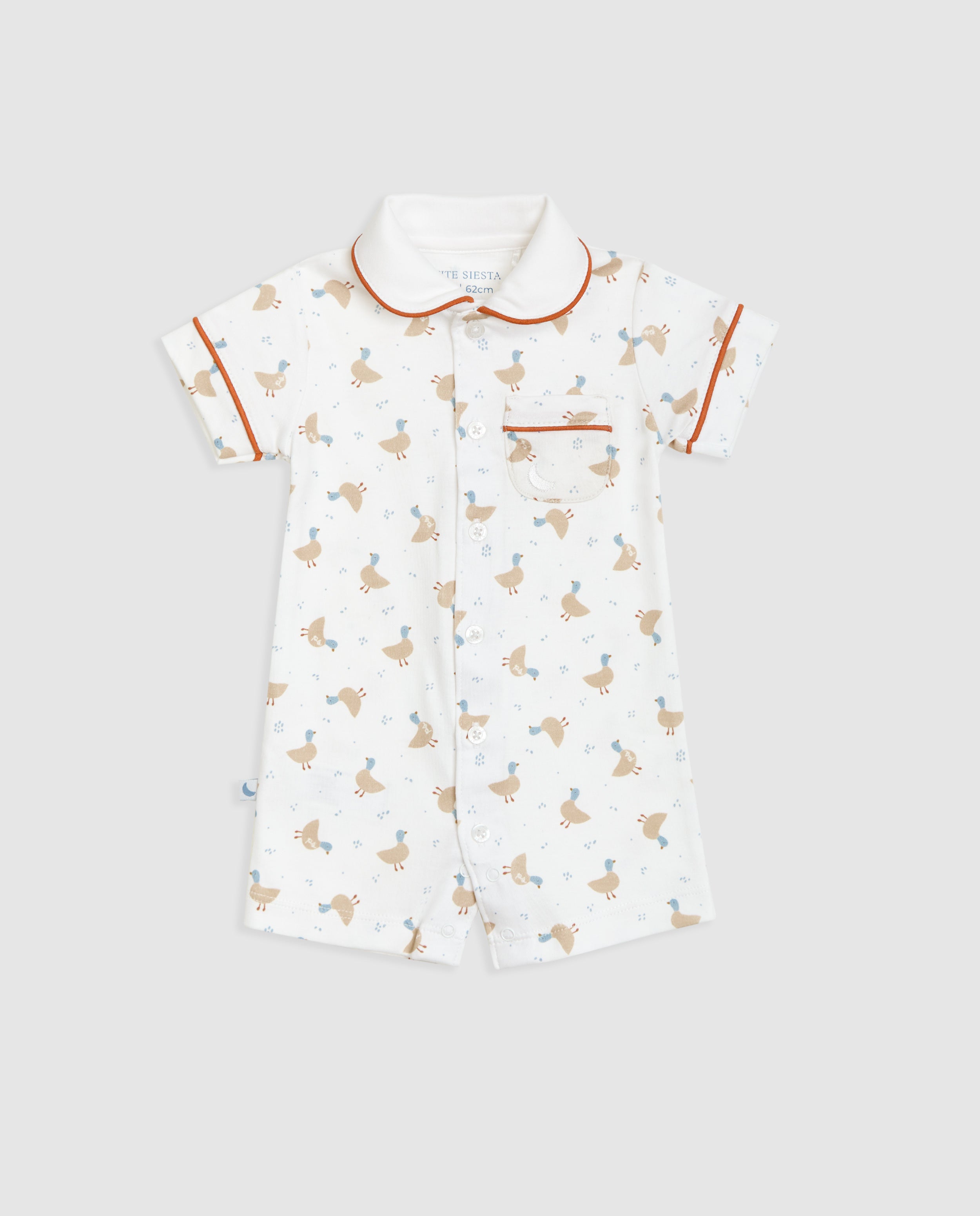 Pijama Bebé Camisero Patos Corto
