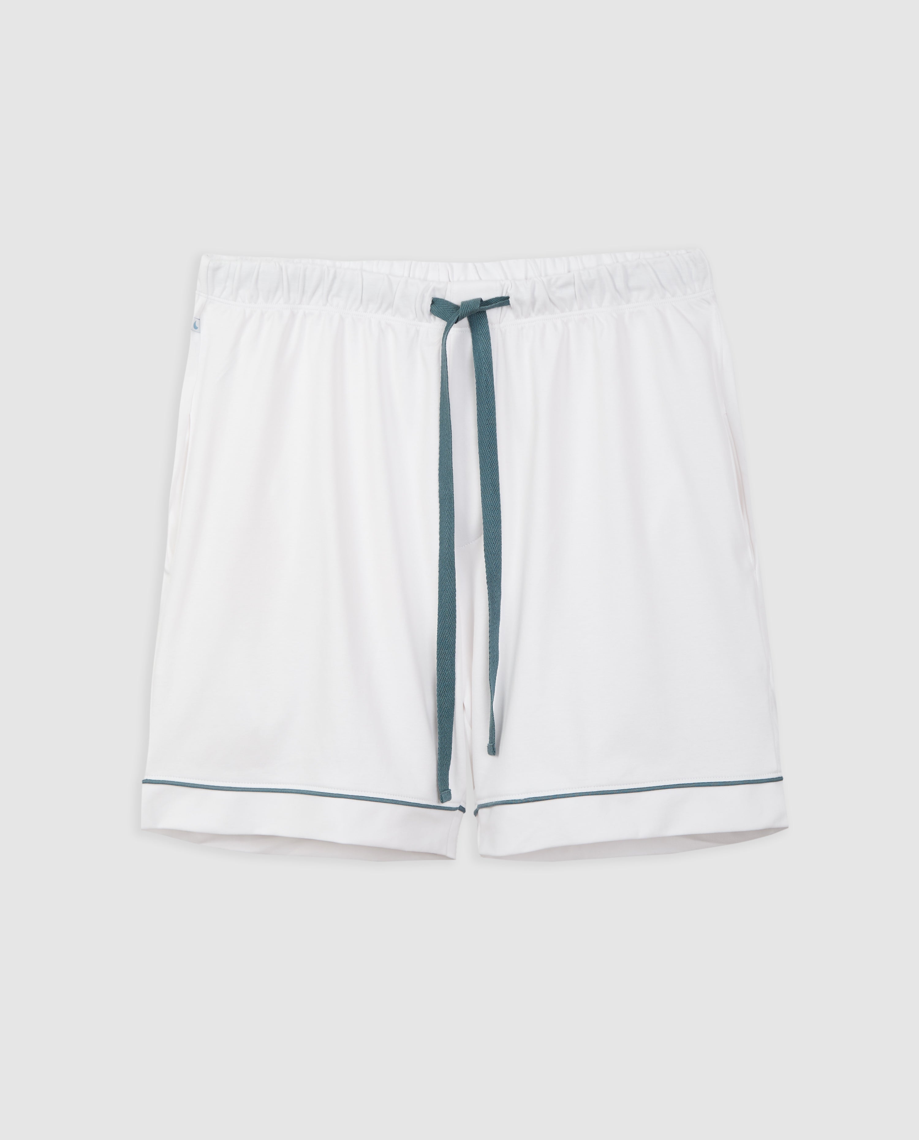 Pijama Hombre Camisero Blanco Deep Blue Corto