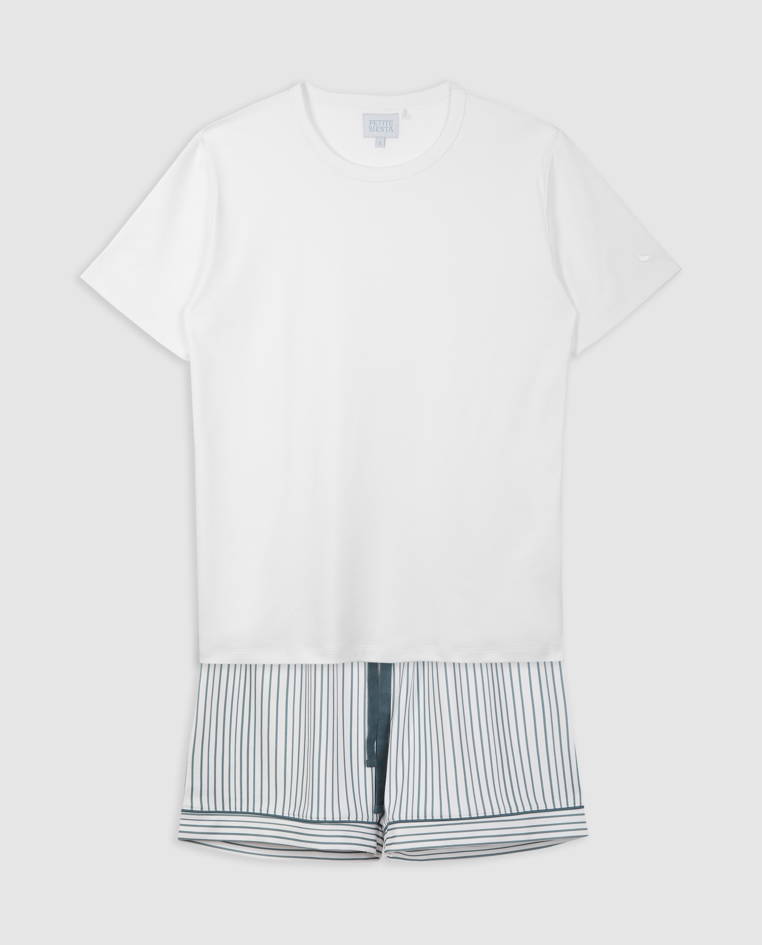 Pijama Hombre Camiseta Raya Deep Blue Corto