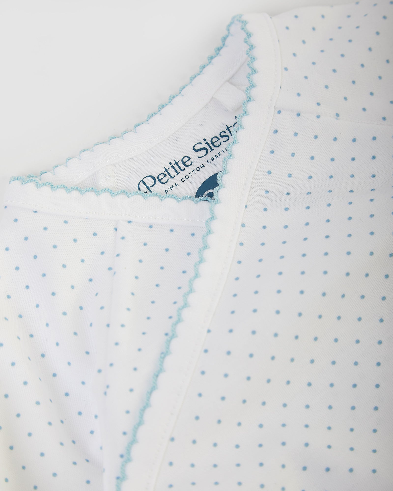 Body kimono à pois bleus