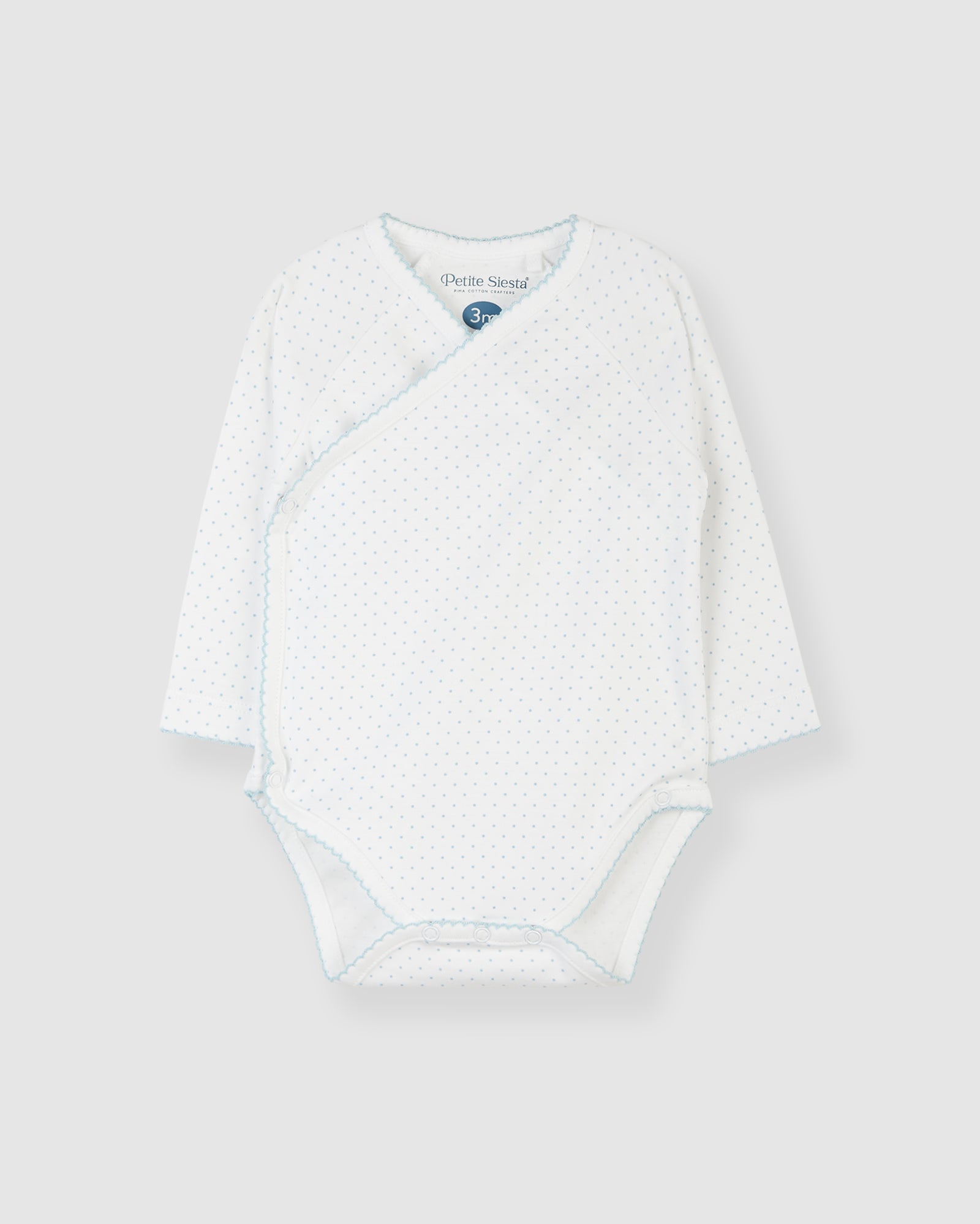 Body kimono à pois bleus