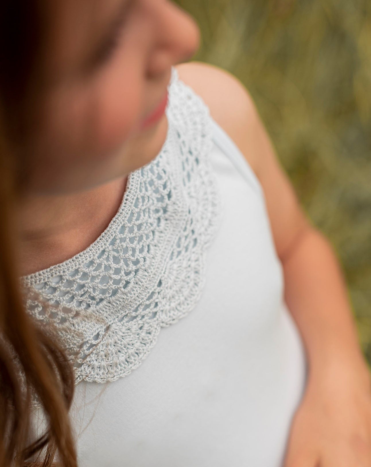 Chemise de nuit bleue en crochet pour enfant