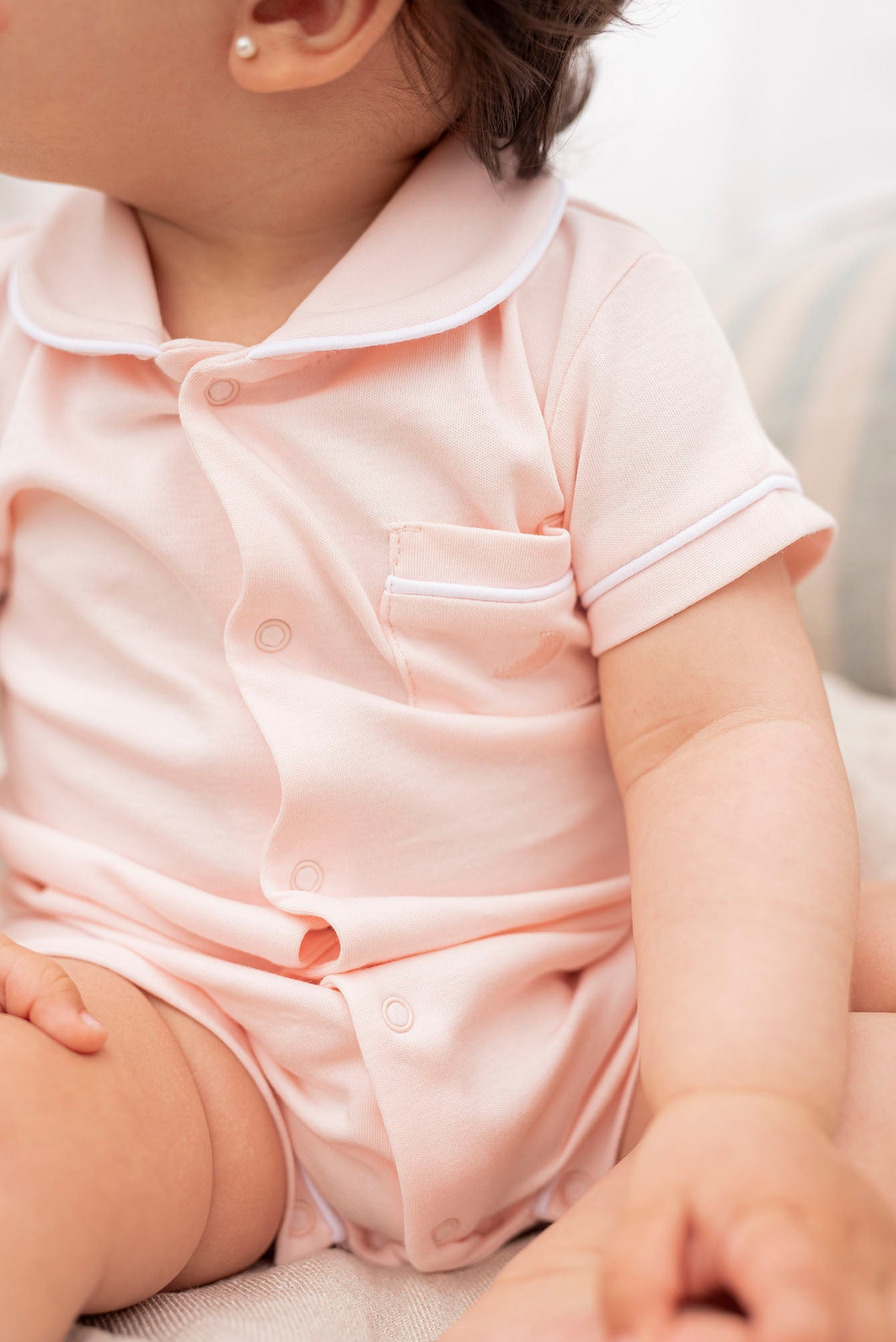 Pijama Bebé Camisero Rosa Corto