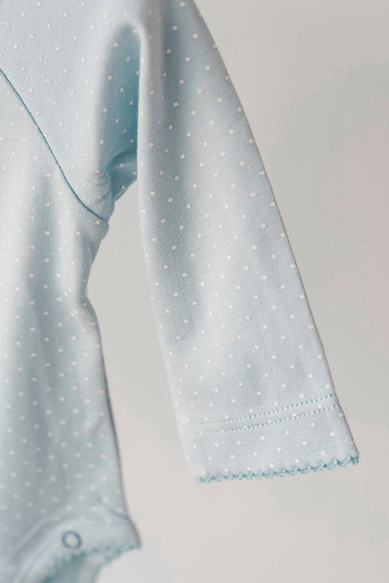 Blue Kimono Body with White Dots