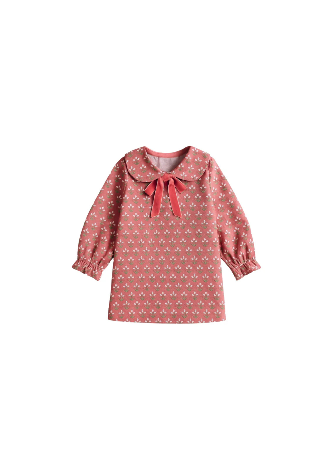 Vestido Rosa Cuello Redondo y Lazada