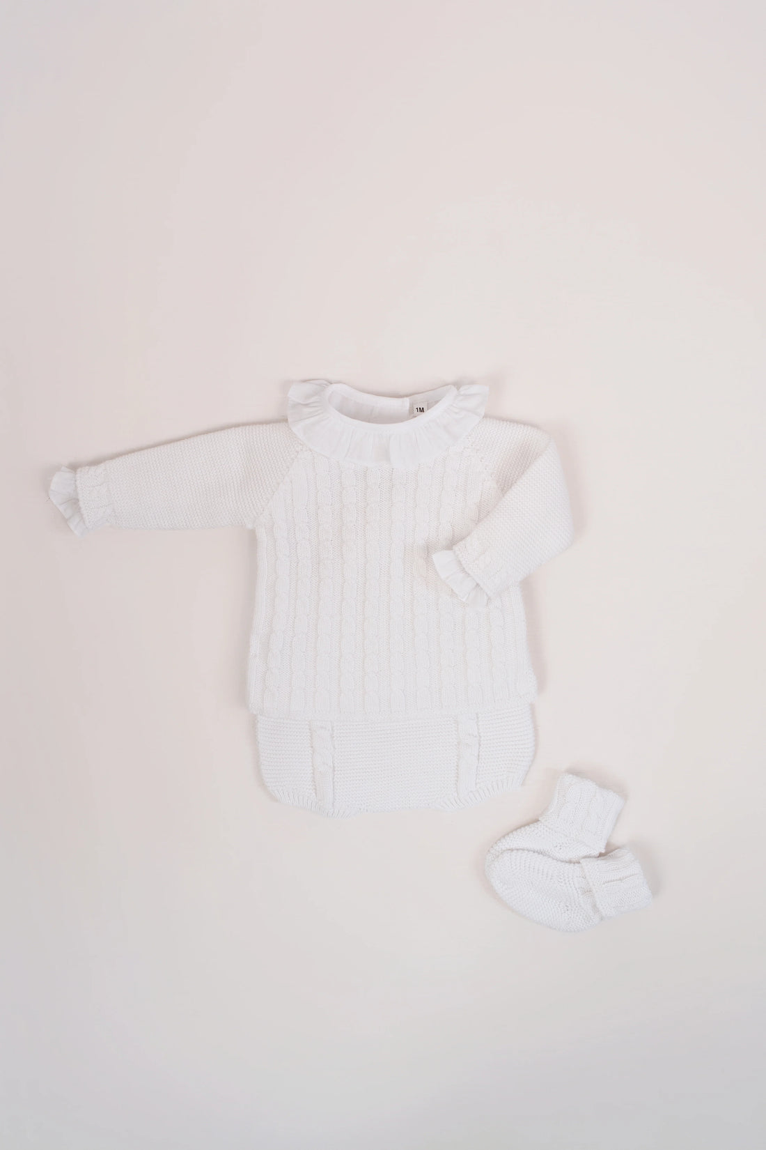 Set Punto Culote Trenzas Blanco