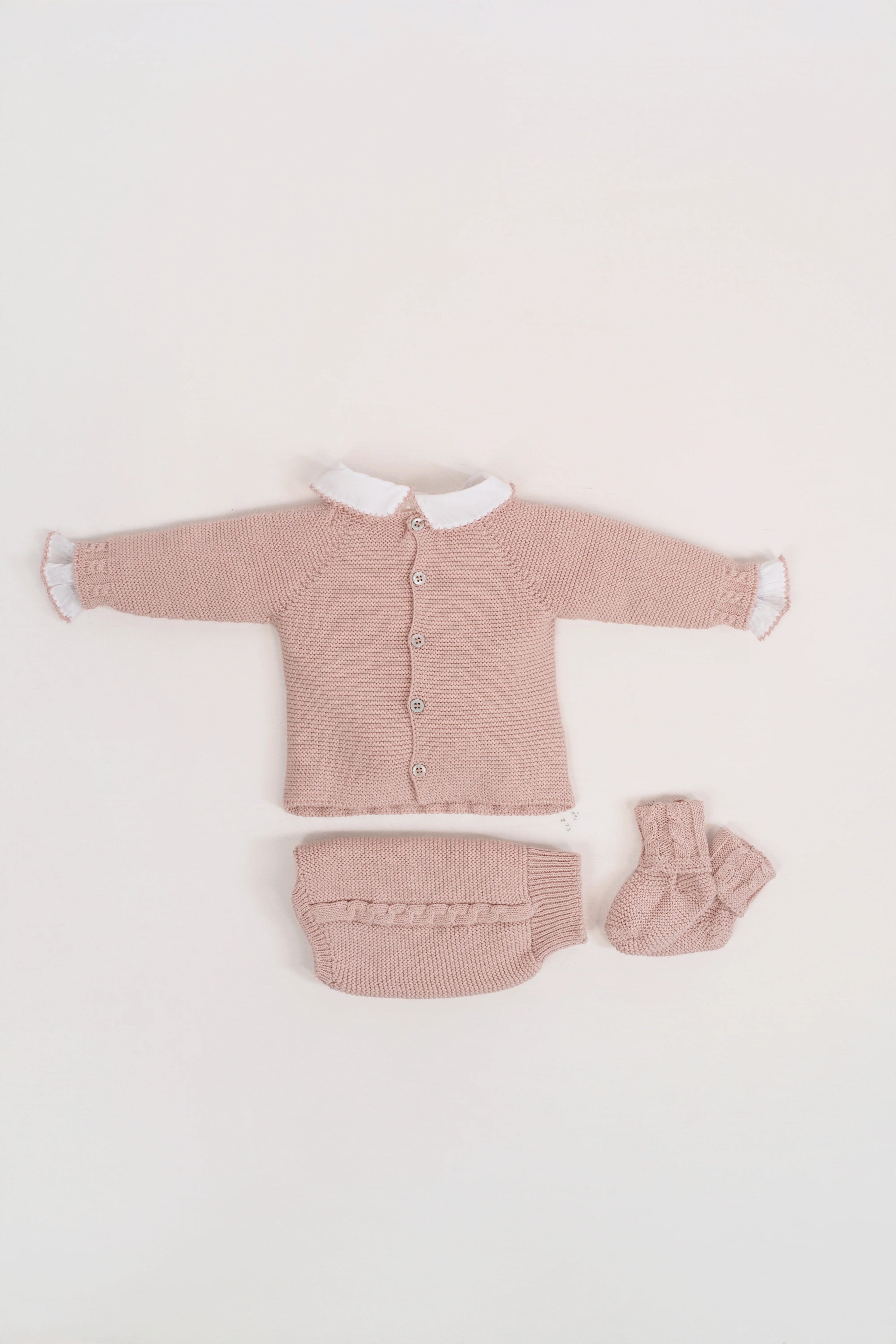 Set Punto Culote Trenzas Rosa