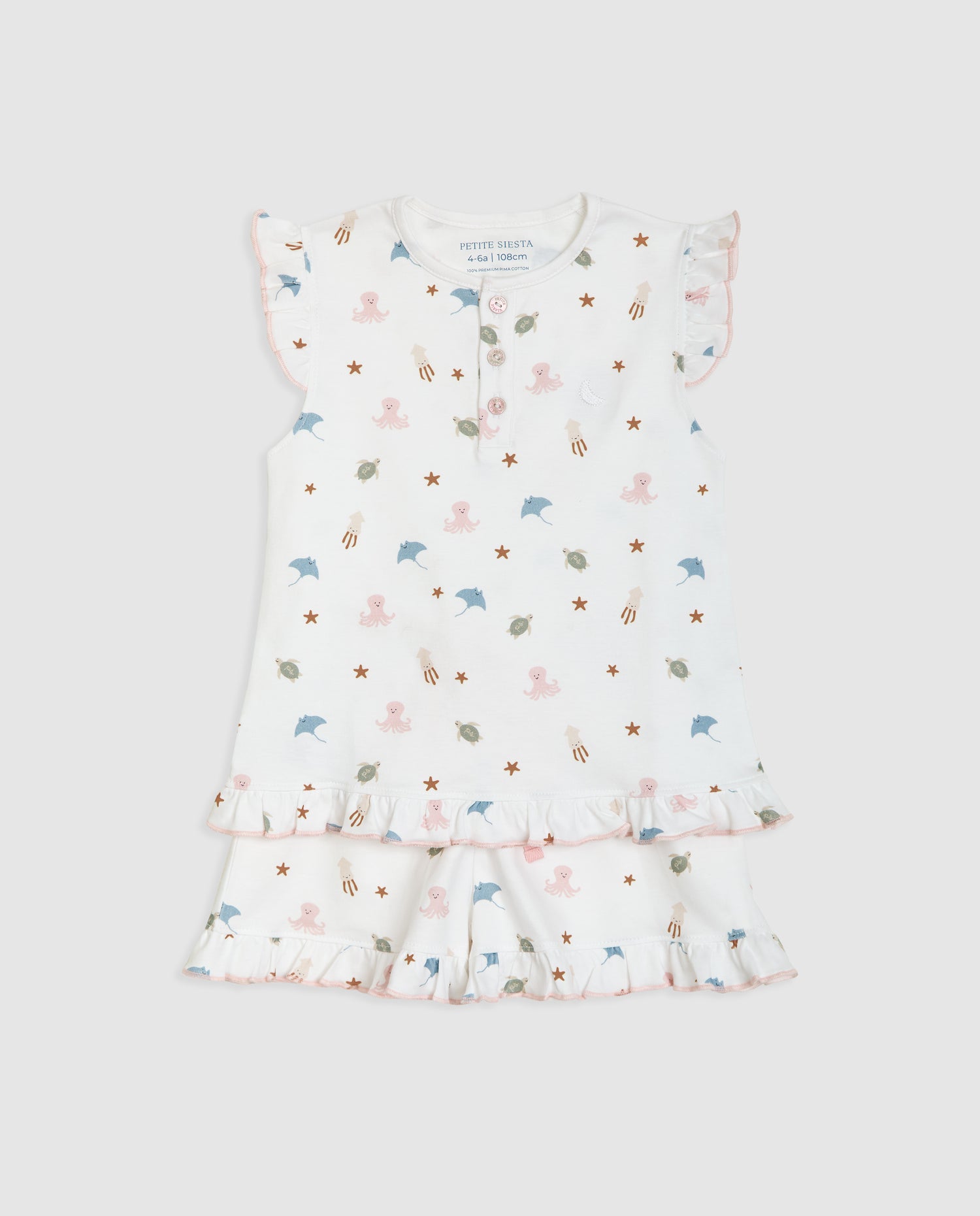 Pyjama court à volants pour enfants