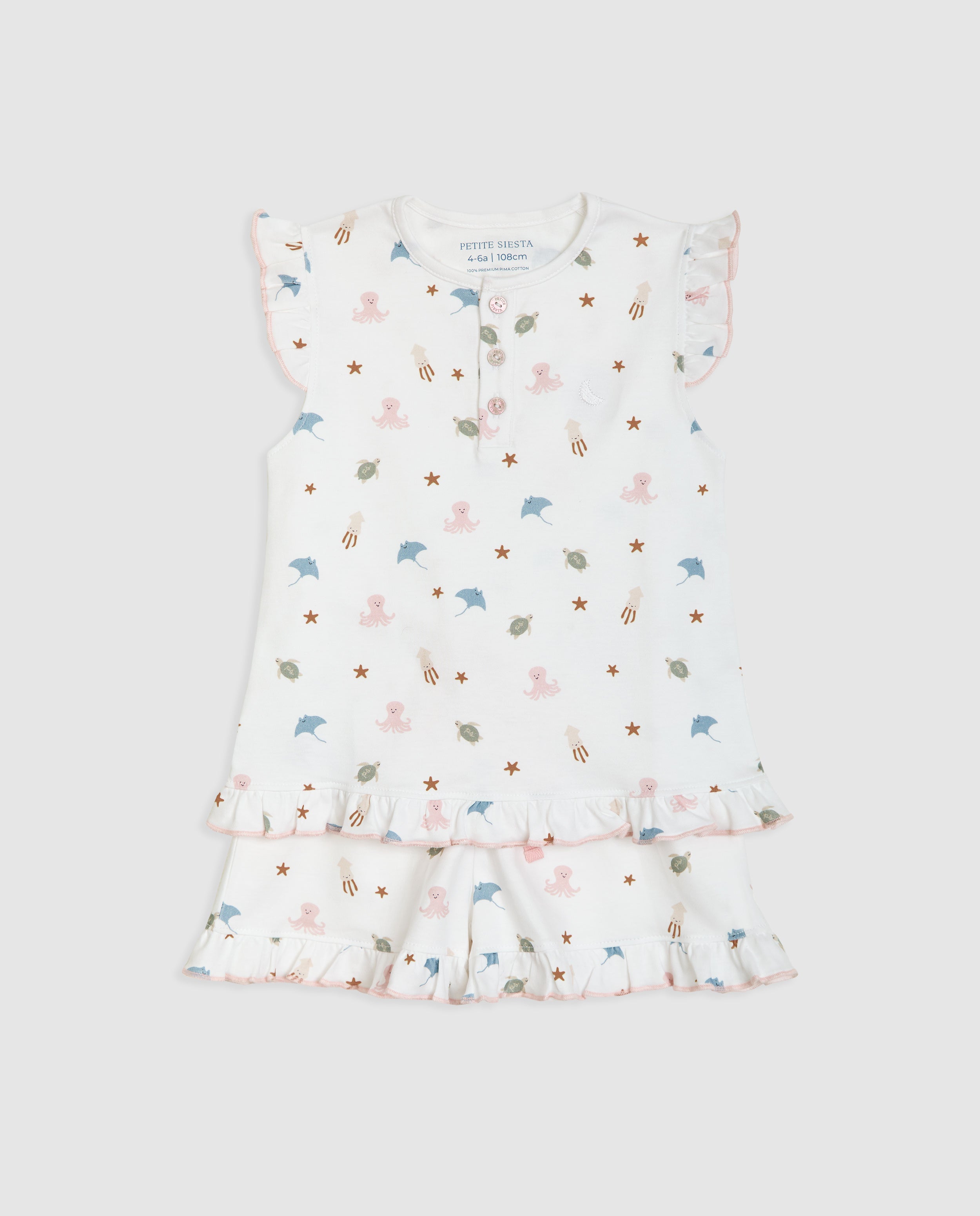 Pyjama court à volants pour enfants
