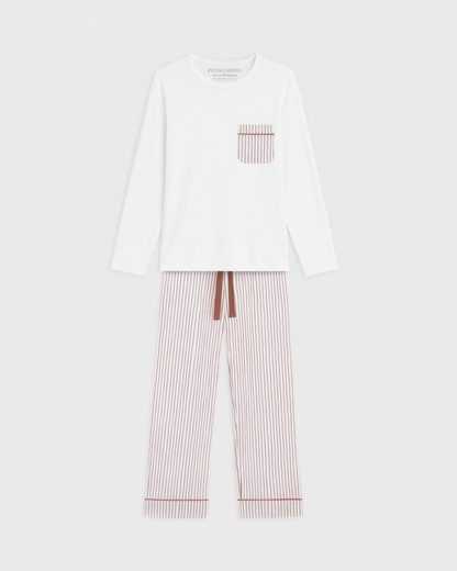 Pijama Kids Rayas Burgundy