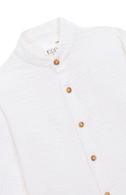 Camisa Mao Bambula Blanca