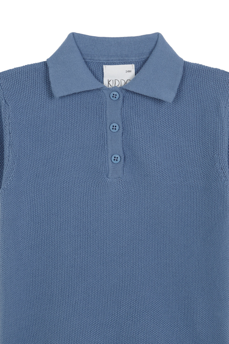 Blue Short Sleeve Polo Shirt