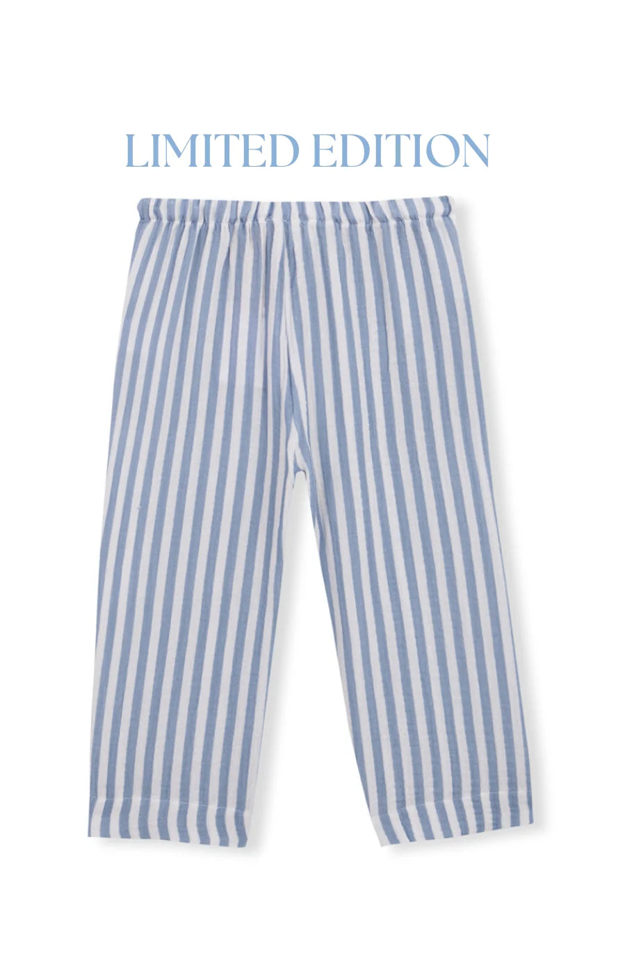 Long Blue and White Striped Pants