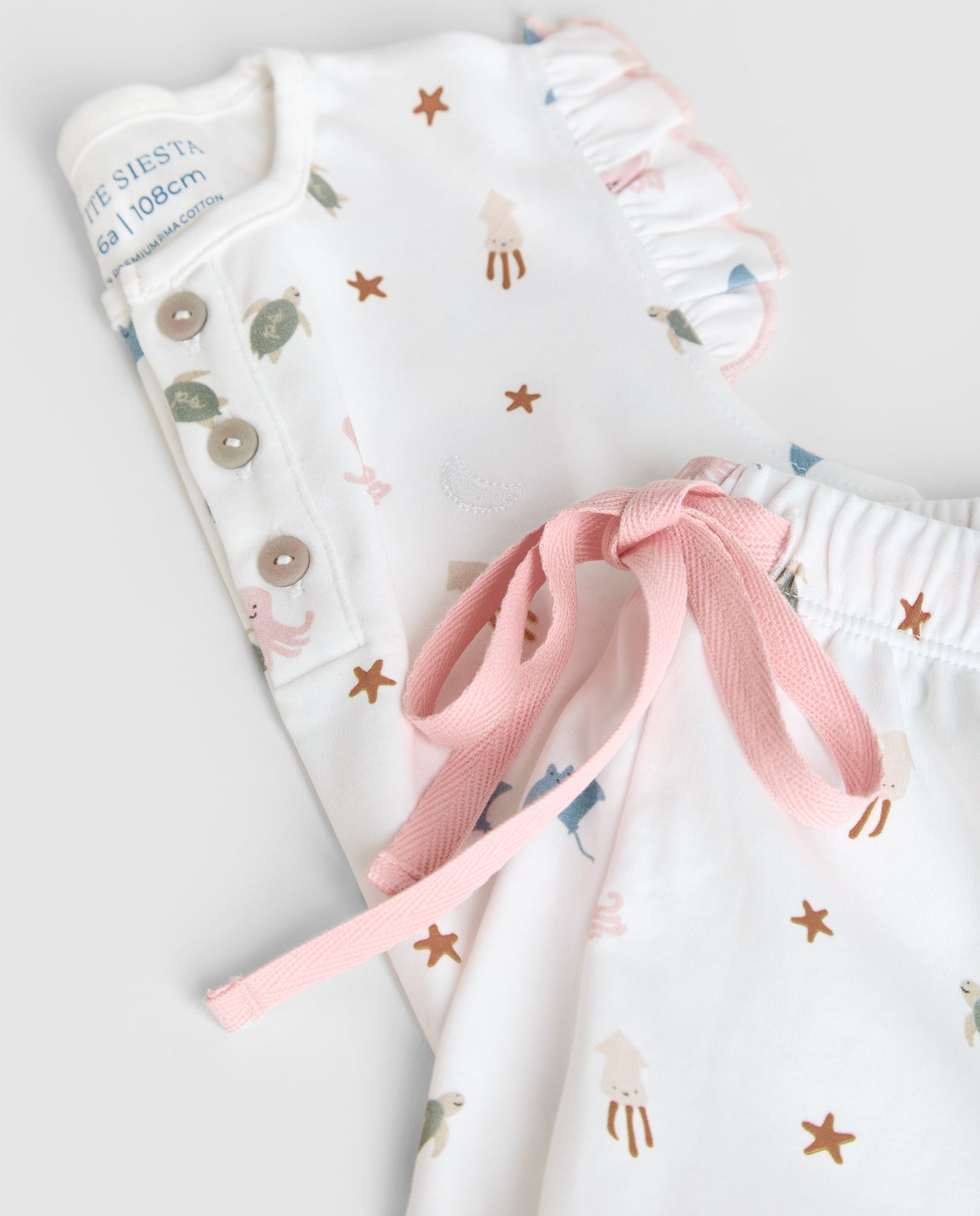 Pyjama court à volants pour enfants