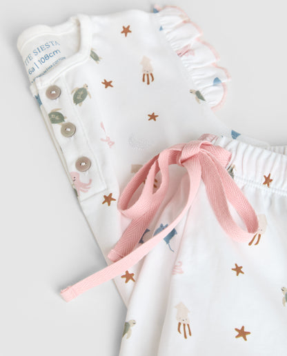 Pyjama court à volants pour enfants