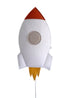 Lámpara de pared Cohete Espacial de Buo Kids en fieltro blanco y rojo