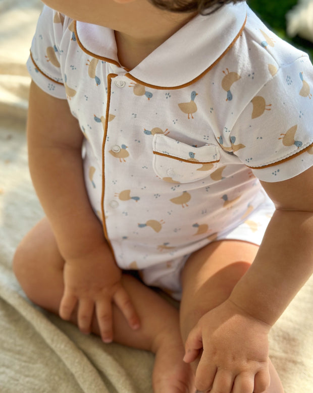 Pijama Bebé Patos Corto
