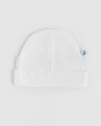 Gorrito Bebé Tira Bordada Blanco
