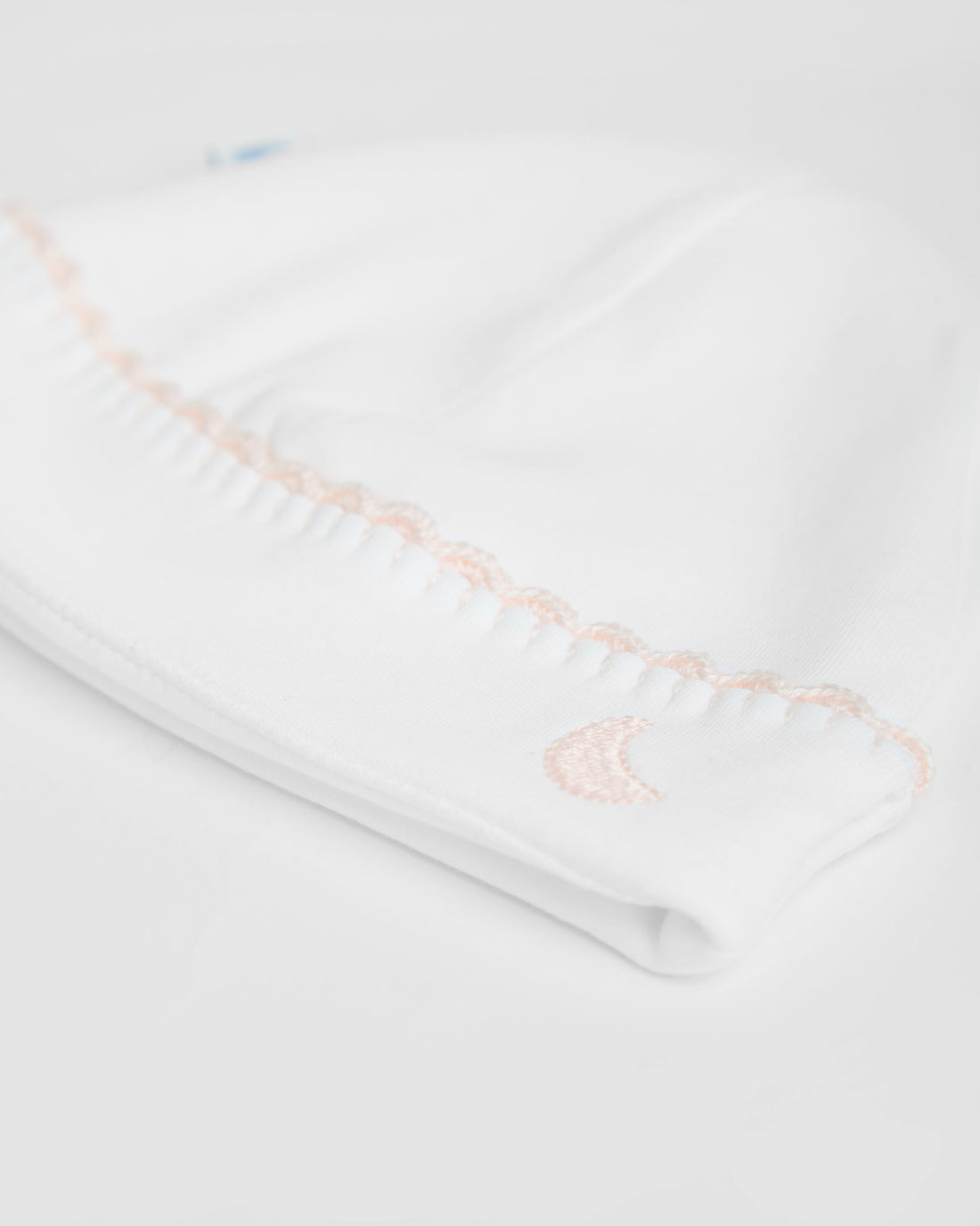 Gorrito Bebé Blanco Crochet Rosa