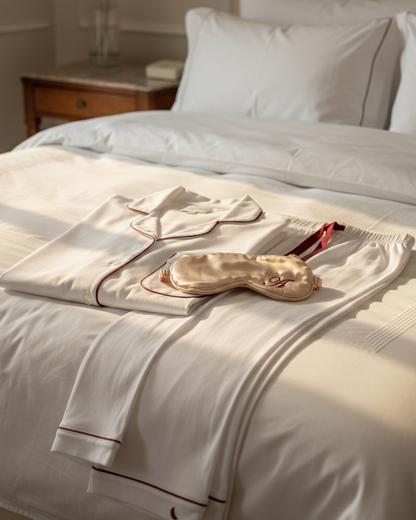 Antifaz de seda Champagne