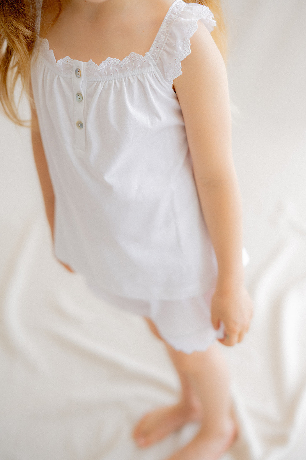 Pijama Niña Tirantes Tira Bordada Corto