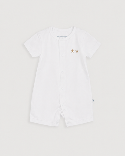 Pyjama court blanc pour bébé