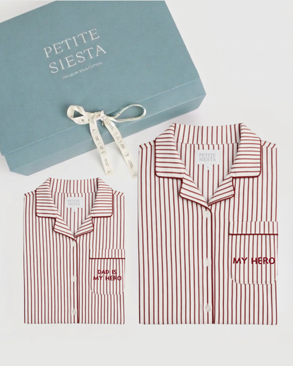 Pack Father &amp; Son Stripes Burgundy