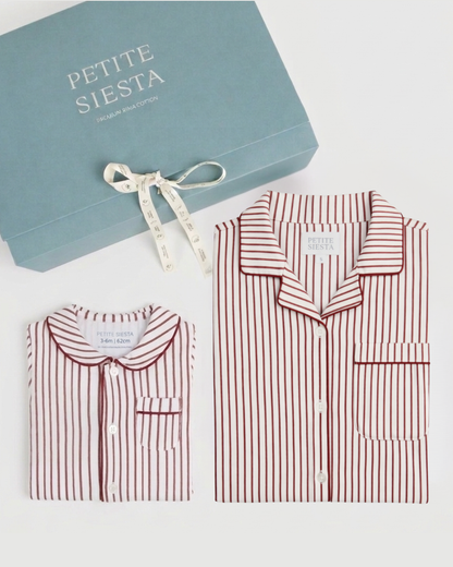 Pack Father &amp; Baby Stripes Burgundy