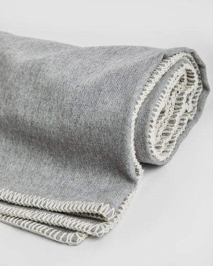 Baby Alpaca Blanket Gray Melange