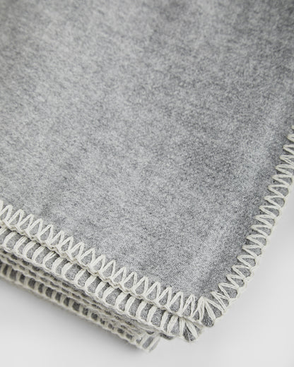 Baby Alpaca Blanket Gray Melange